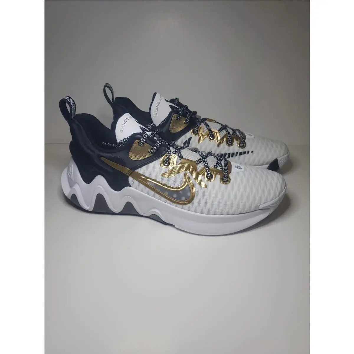 Nike Giannis Immortality Championship White Gold Mens Shoes CZ4099-100 Mens Size