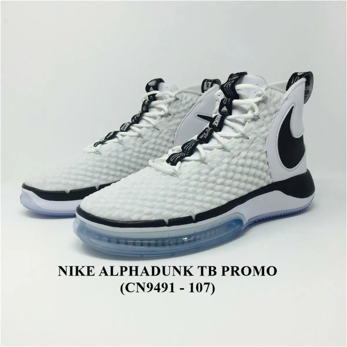 Nike Alphadunk TB Promo CN9491 - 107 Men`s Basketball Shoes.nwb NO Lid - WHITE/BLACK-BLACK, Manufacturer: MULTI-COLOR / MULTI-COLOR