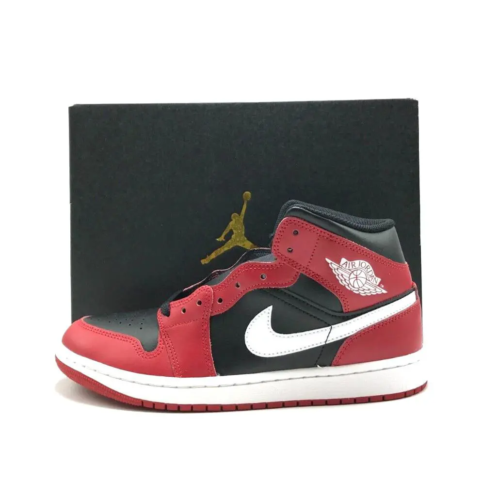 Men Nike Air Jordan 1 Mid Black/gym Red DQ8426 061 Sz 8.0 - 13.0 - Black