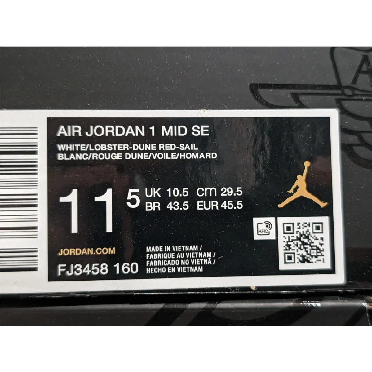 Nike shoes - Air Jordan 1 Mid SE - FJ3458-160 - White/Dune Red/Sail 9