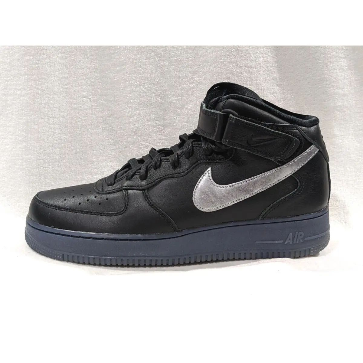 Nike shoes - Nike Air Force 1 Mid PRM - DX3061-001 - Black/Silver 4