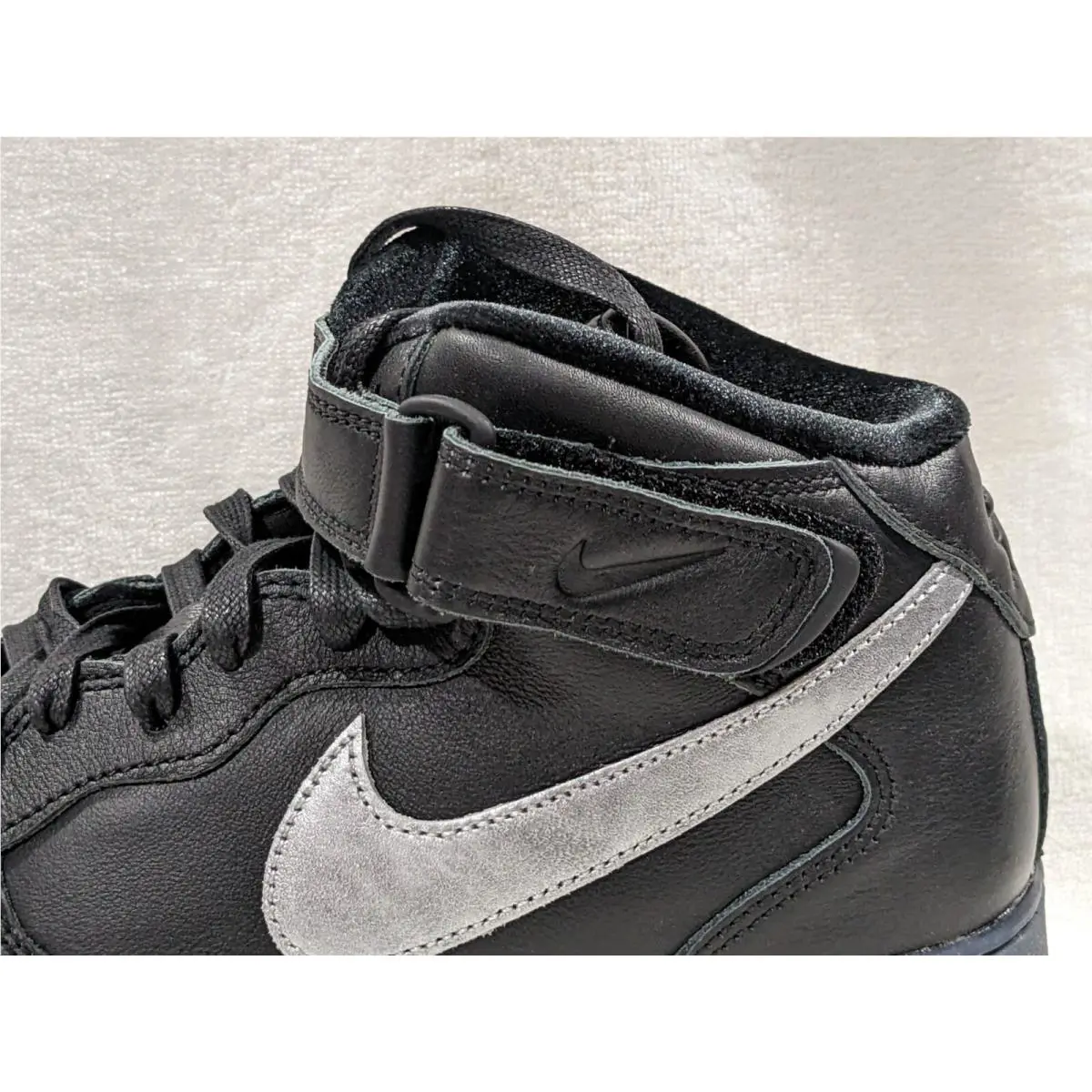 Nike shoes - Nike Air Force 1 Mid PRM - DX3061-001 - Black/Silver 5