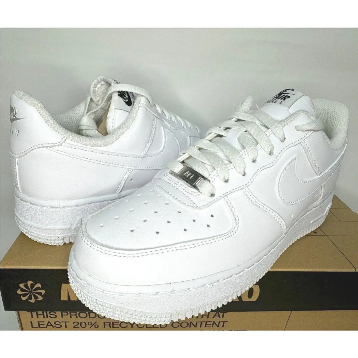 Nike shoes - Nike Air Force 1 - Air Force - White/White-Black 8