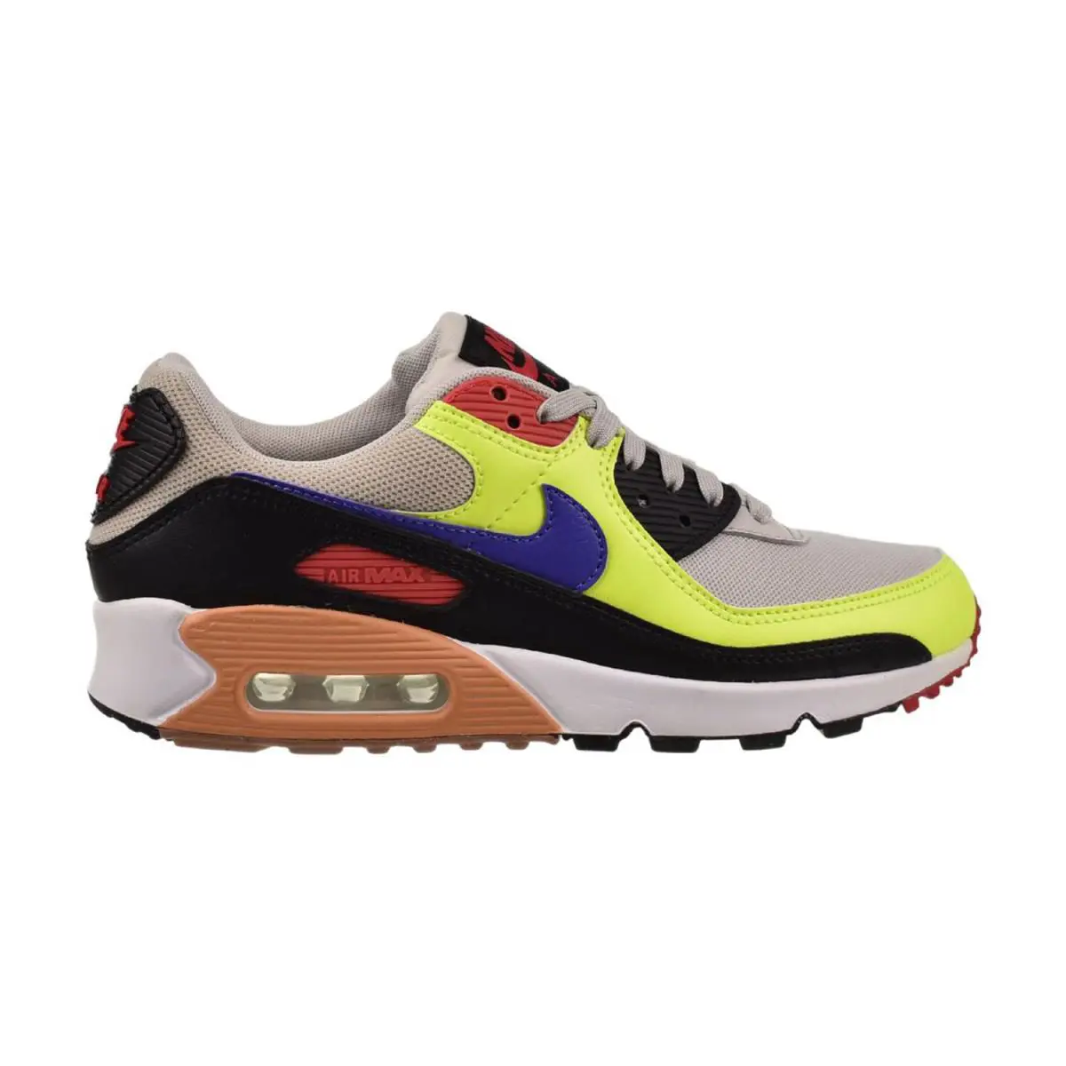 Nike Air Max 90 Women`s Shoes Light Bone-volt-black DH8010-003 - Light Bone-Volt-Black