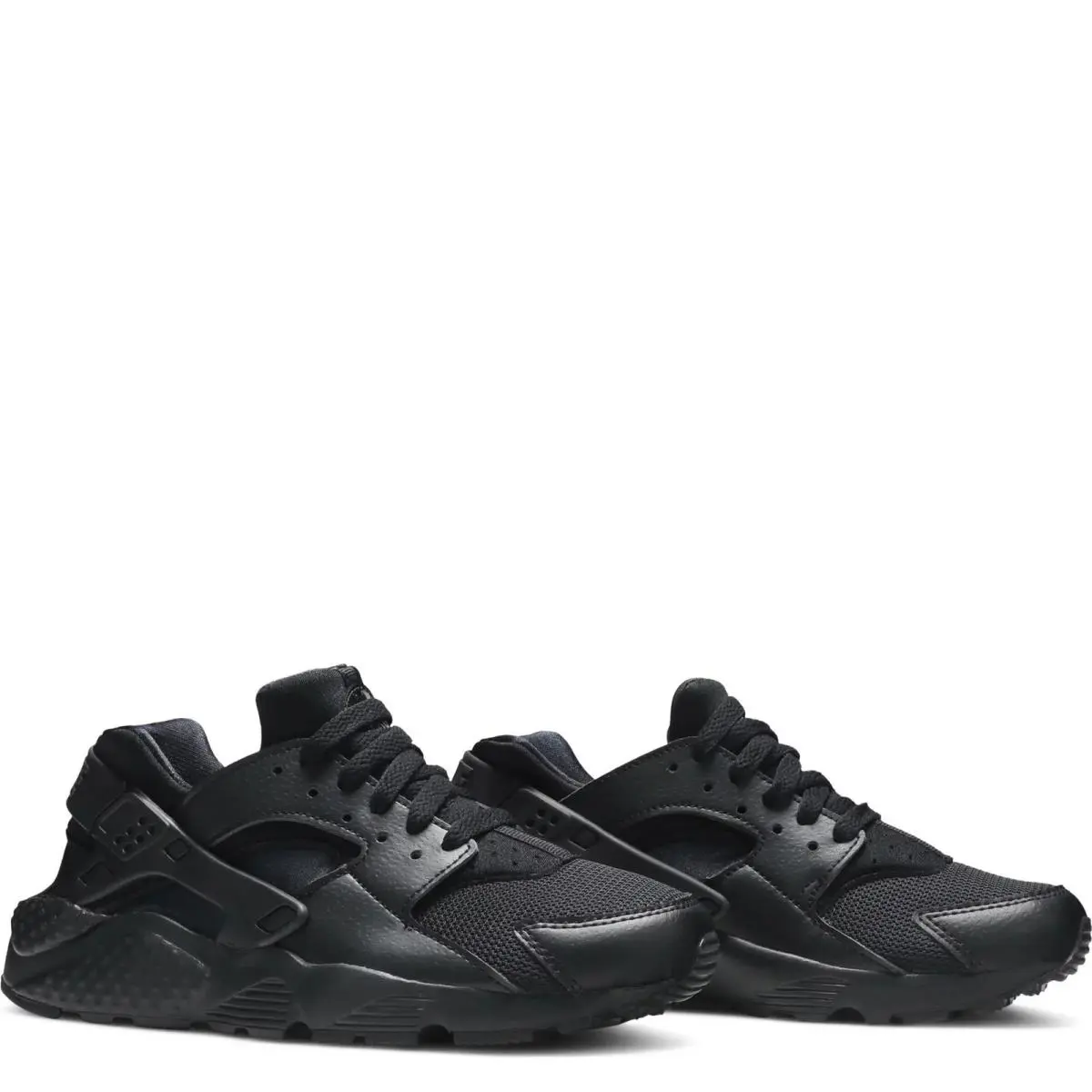 654275-016 Youth Nike Air Huarache Run GS `triple Black` - Black