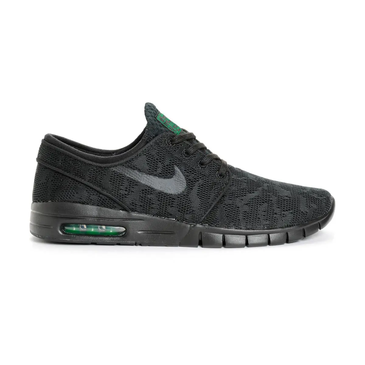 Nike Stefan Janoski Max Black Black-pine Green 631303-003 352 Men`s Shoes - Black- Pine Green, Manufacturer: Black/Black-Pine Green