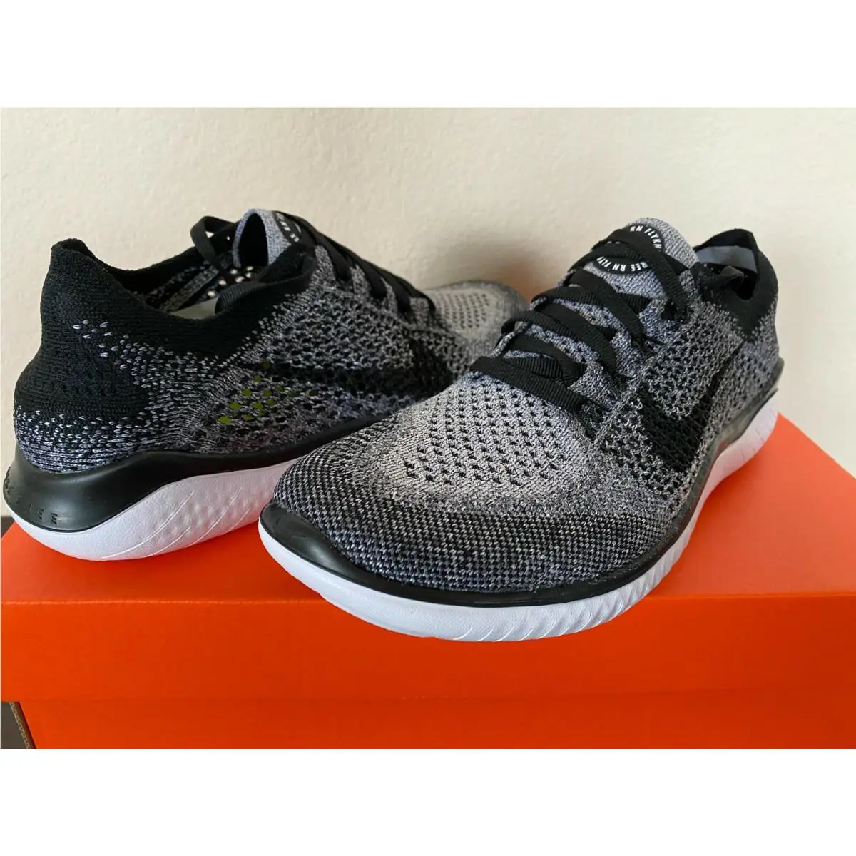 Nike shoes - Nike Free RN Flyknit 2018 - White/Black 4