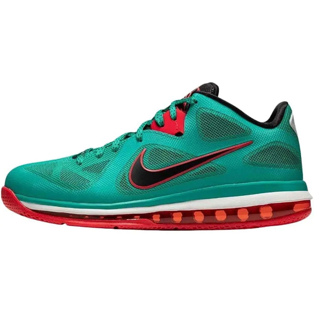 Nike shoes - Nike LeBron IX Low - LeBron Low - New Green/Black/Action Red/Whi 3