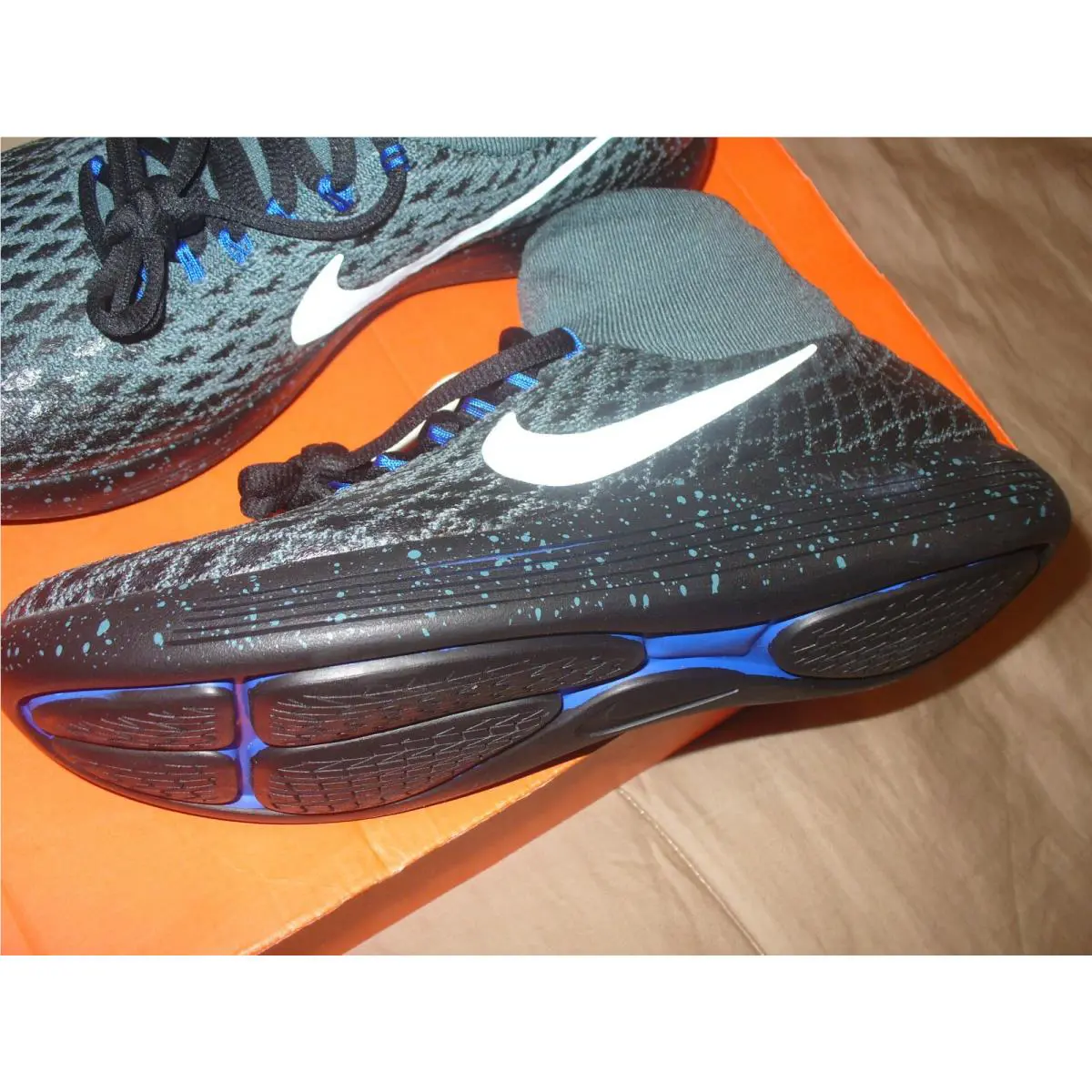 Nike shoes - Lunarepic FK Shield - Lunarepic Shield - Teal Blue Black 1