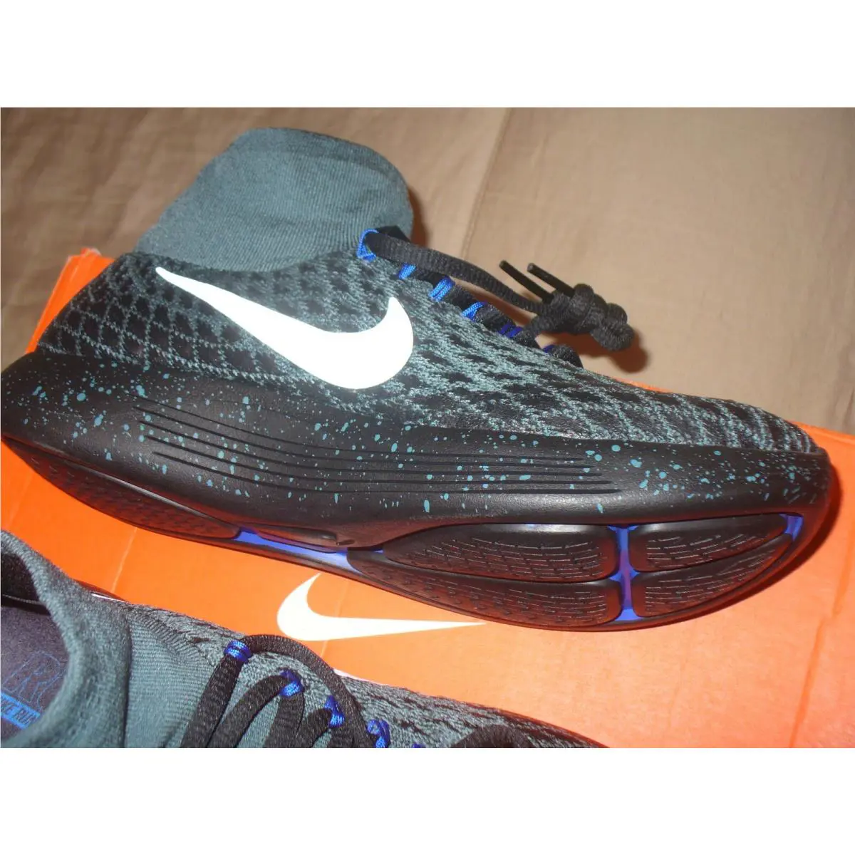 Nike shoes - Lunarepic FK Shield - Lunarepic Shield - Teal Blue Black 2