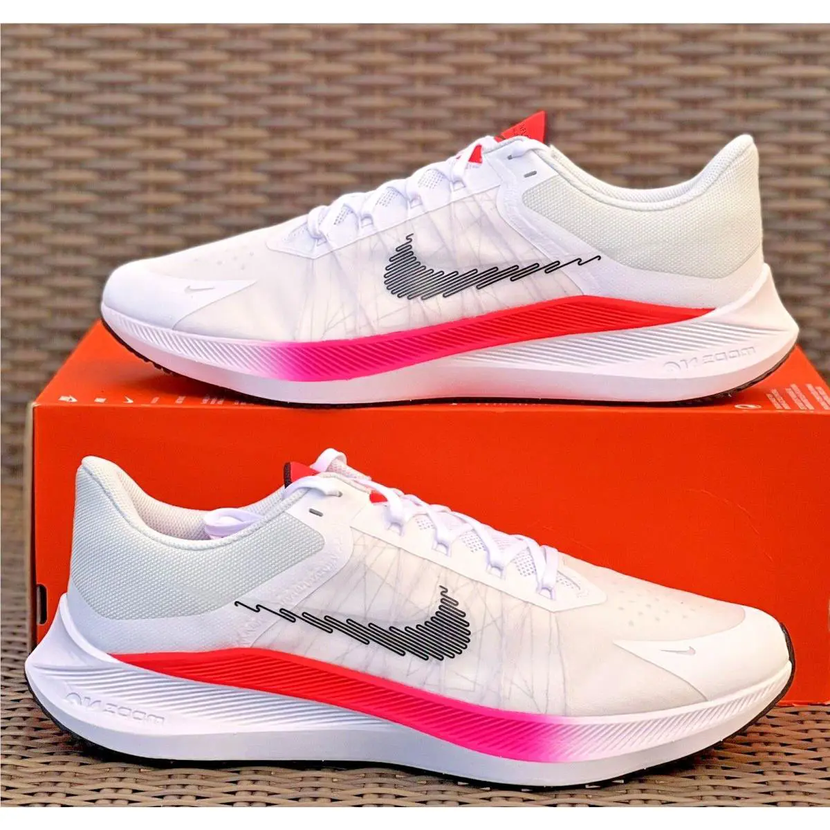 Nike shoes - Winflo 8 - Winflo - CW3419-100 - White/Bright Crimson/Total Orange/Black