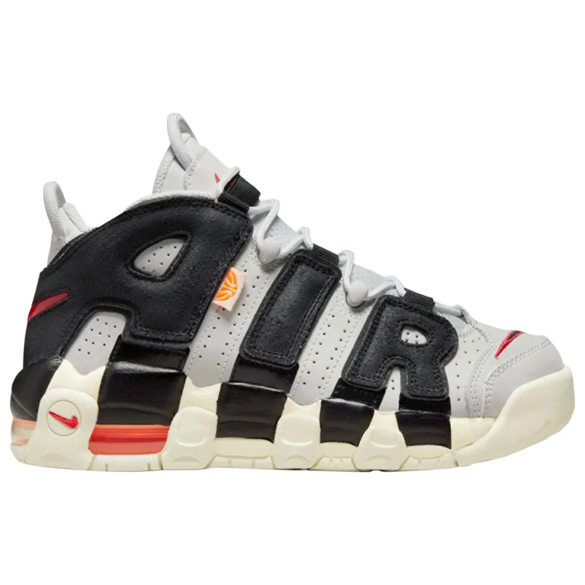 Nike Air More Uptempo Boys` Grade School Photon Dust/university Red/total Orange - Beige