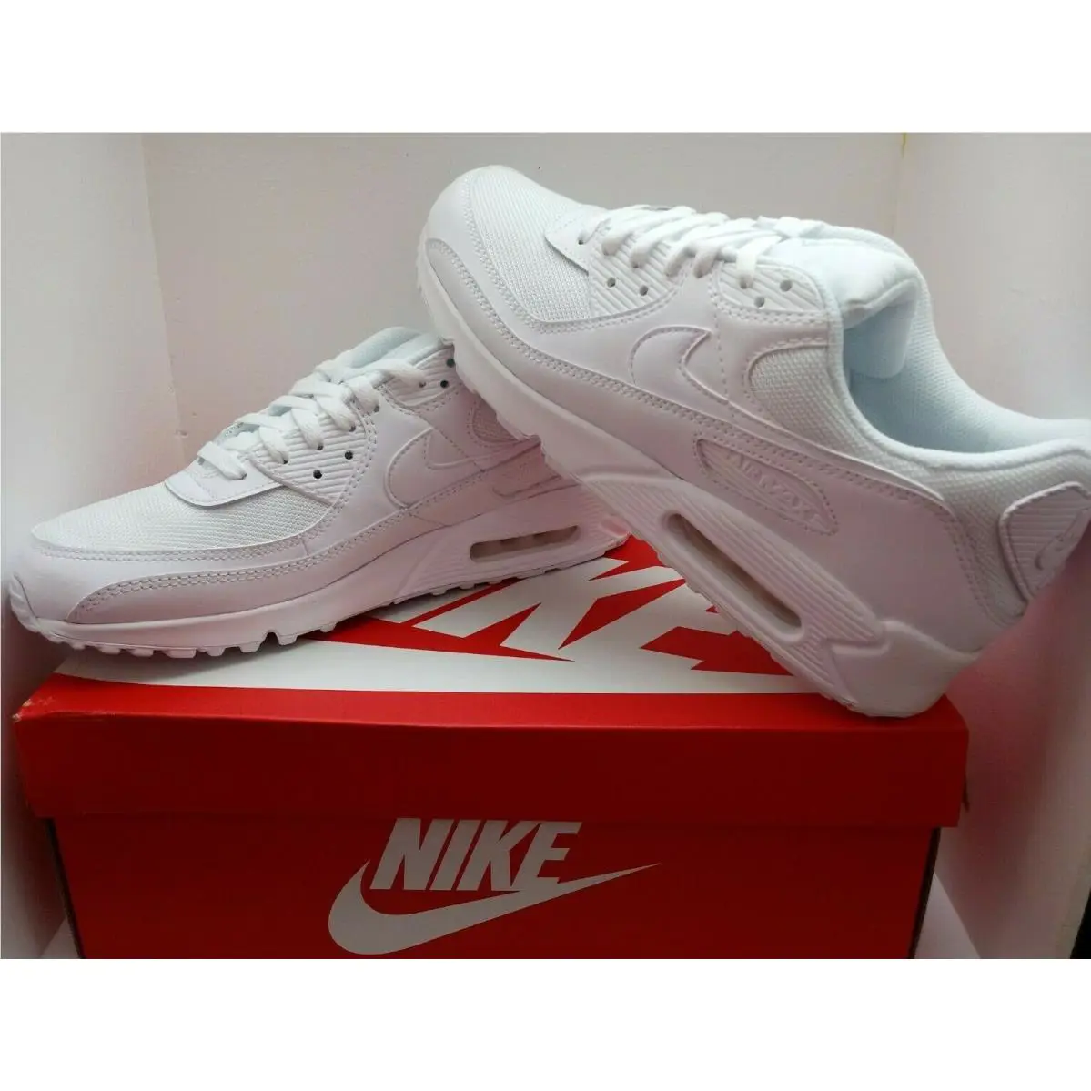 Nike shoes - Nike Air Max 90 - Air Max - CN8490 100 - White/White-White-Wolf Grey 2