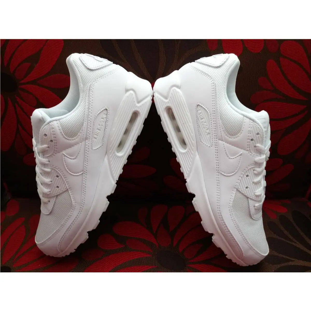 Nike shoes - Nike Air Max 90 - Air Max - CN8490 100 - White/White-White-Wolf Grey 4
