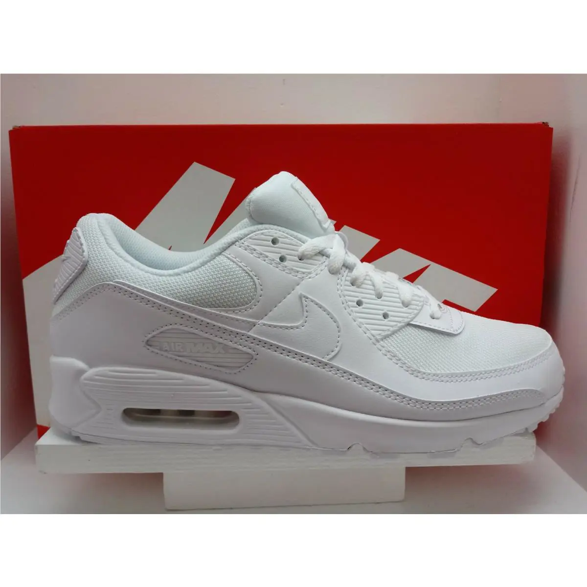 Nike shoes - Nike Air Max 90 - Air Max - CN8490 100 - White/White-White-Wolf Grey 5