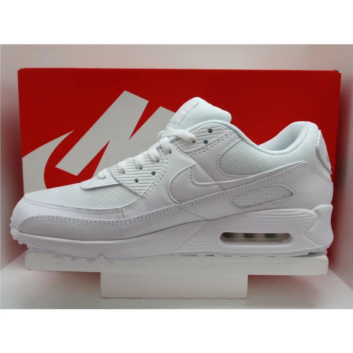 Nike shoes - Nike Air Max 90 - Air Max - CN8490 100 - White/White-White-Wolf Grey 6