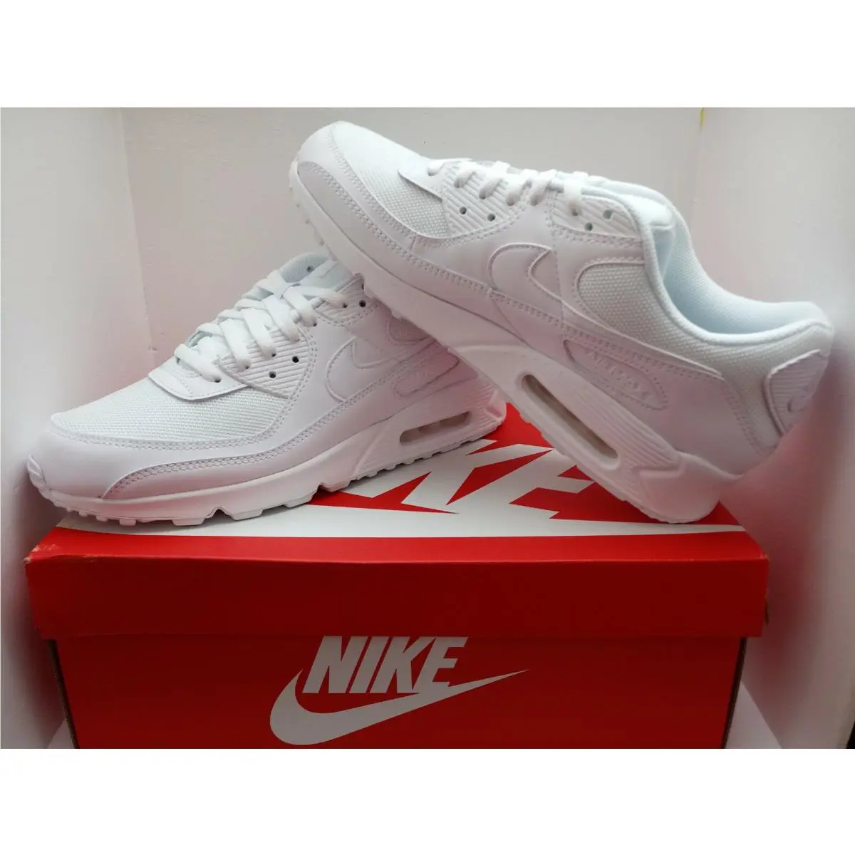 Nike shoes - Nike Air Max 90 - Air Max - CN8490 100 - White/White-White-Wolf Grey 13