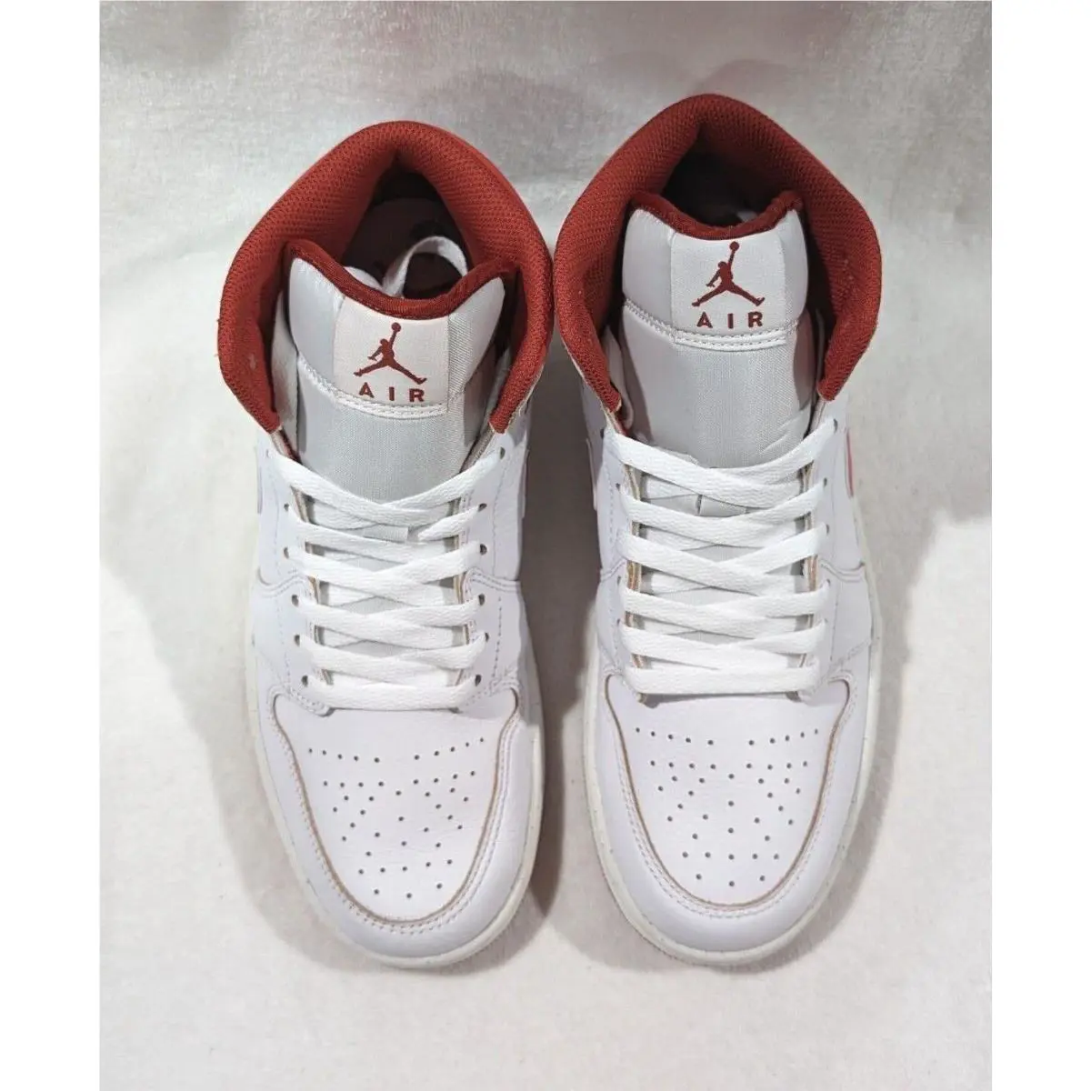 Nike shoes - Air Jordan 1 Mid SE - FJ3458-160 - White/Dune Red/Sail 1