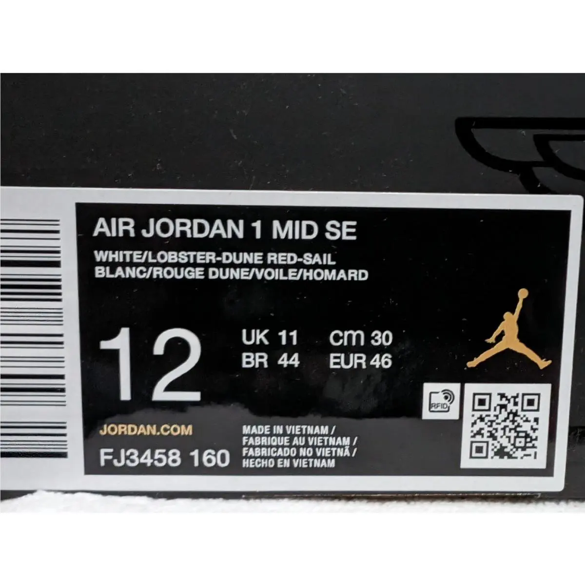 Nike shoes - Air Jordan 1 Mid SE - FJ3458-160 - White/Dune Red/Sail 9