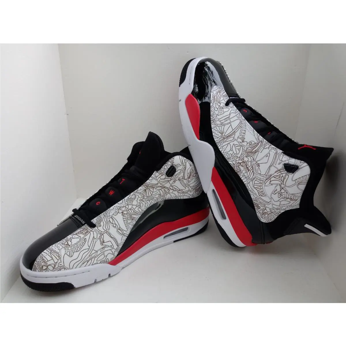Nike shoes - Air Jordan Dub Zero - Air Dub Zero - 311046 162 - WHITE/FIRE RED-BLACK 8