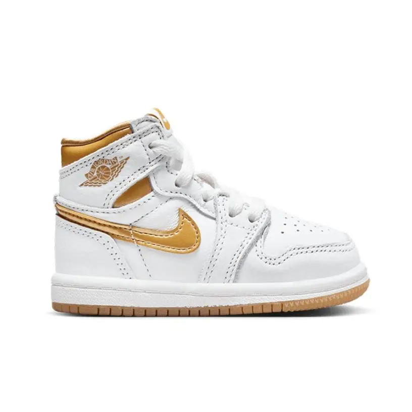 Nike shoes - Jordan 1 Retro High OG - White/Metallic Gold/Gum Light Brown 0