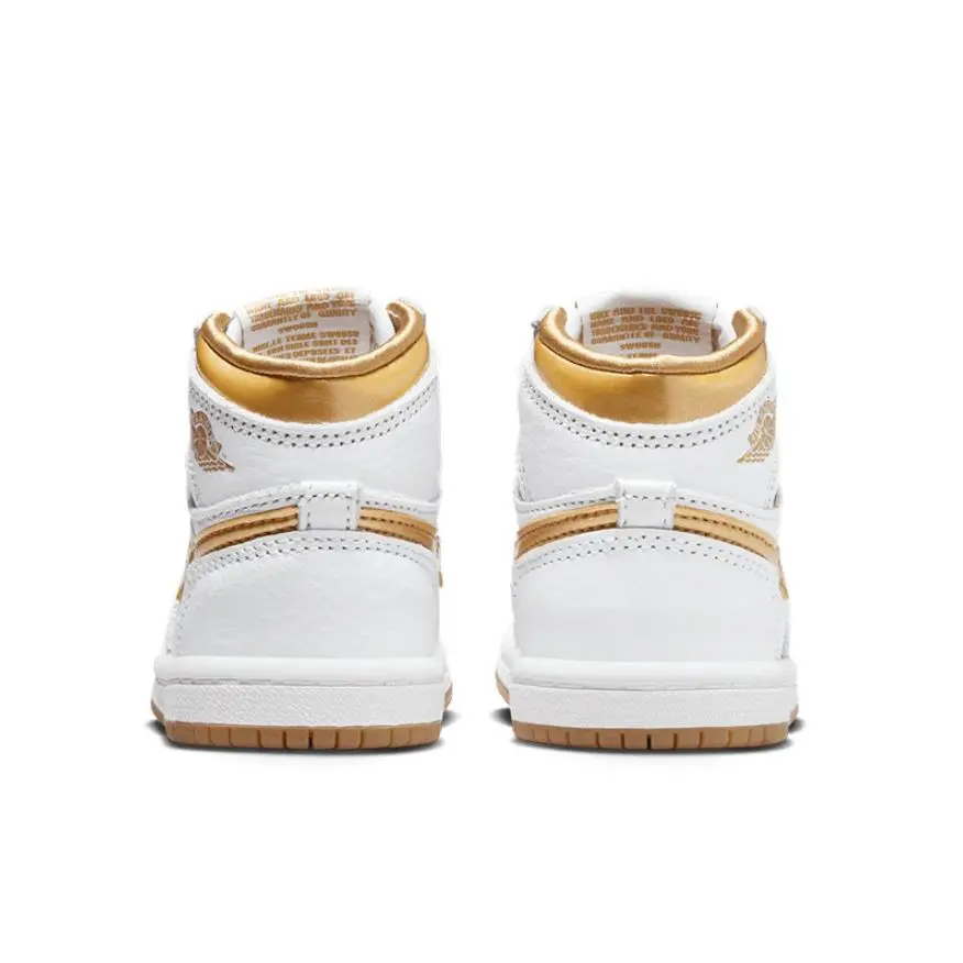 Nike shoes - Jordan 1 Retro High OG - White/Metallic Gold/Gum Light Brown 3