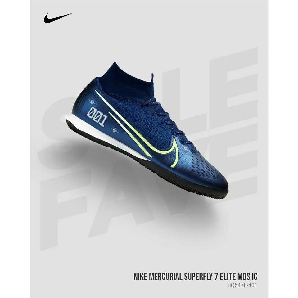 Nike shoes - Nike Mercurial Superfly 7 Elite MDS IC - bq5470 401 - Blue Void/White/Black/Metallic Silver 1