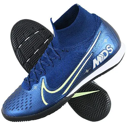 Nike shoes - Nike Mercurial Superfly 7 Elite MDS IC - bq5470 401 - Blue Void/White/Black/Metallic Silver 20