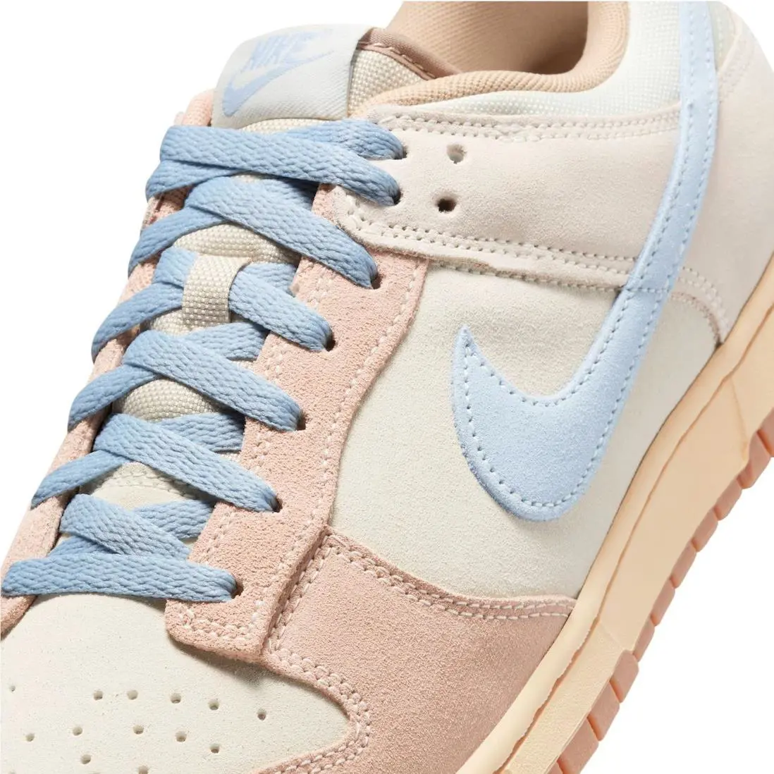 Nike shoes - Nike Dunk Low - Dunk Low - HF0106-100 - Coconut Milk/Light Armory Blue/Sanddrift/Hemp/Sesame/Gum Medium B 19