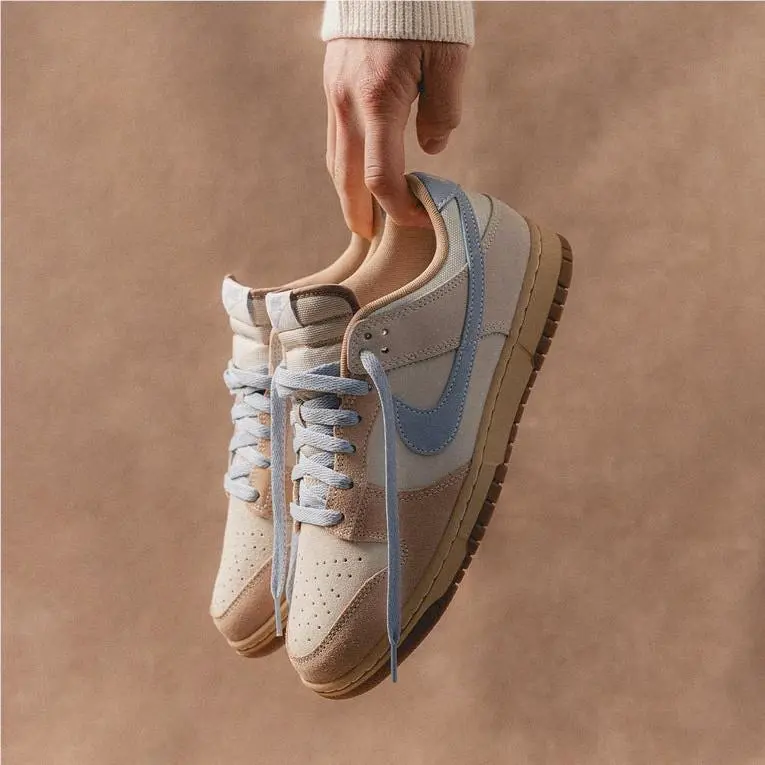 Nike shoes - Nike Dunk Low - Dunk Low - HF0106-100 - Coconut Milk/Light Armory Blue/Sanddrift/Hemp/Sesame/Gum Medium B 0