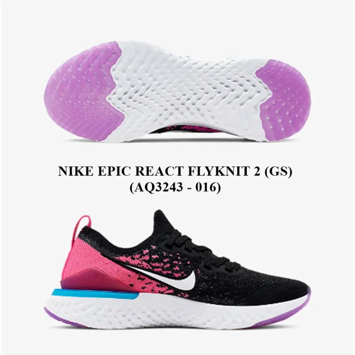 Nike shoes - BLACK/WHITE-PINK BLAST 8
