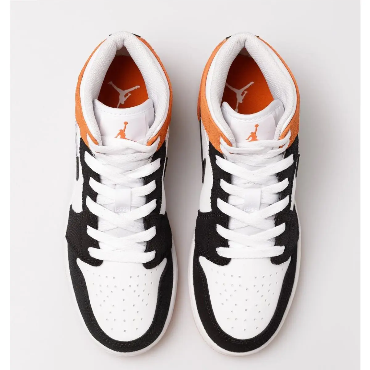 Nike shoes - Jordan Air 1 Mid - Air Mid - White/Black/Starfish/Vivid Green/Lavender Mist/Altitude Green 3
