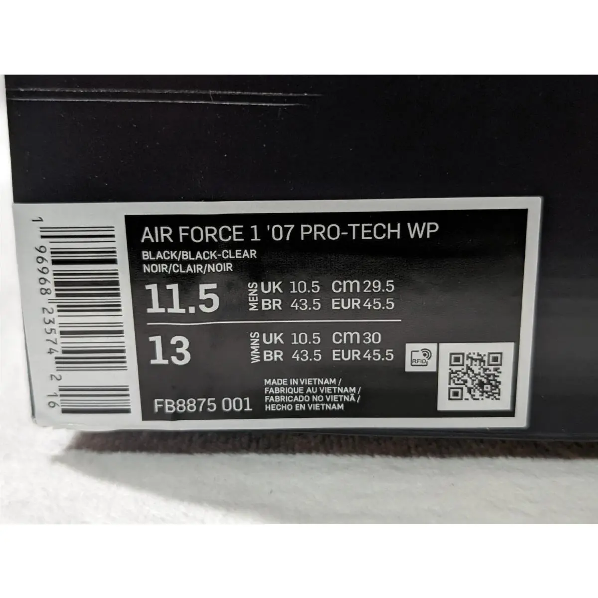 Nike shoes - Nike Air Force 1 `07 Pro-Tech WP - FB8875-001 - Black 14
