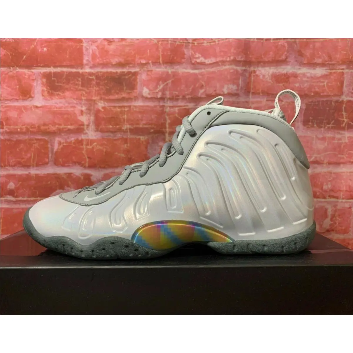 Nike shoes - NIKE LITTLE POSITE - LITTLE POSITE - CU1054-001 - Light Smoke Grey/White/Blue Fury 4