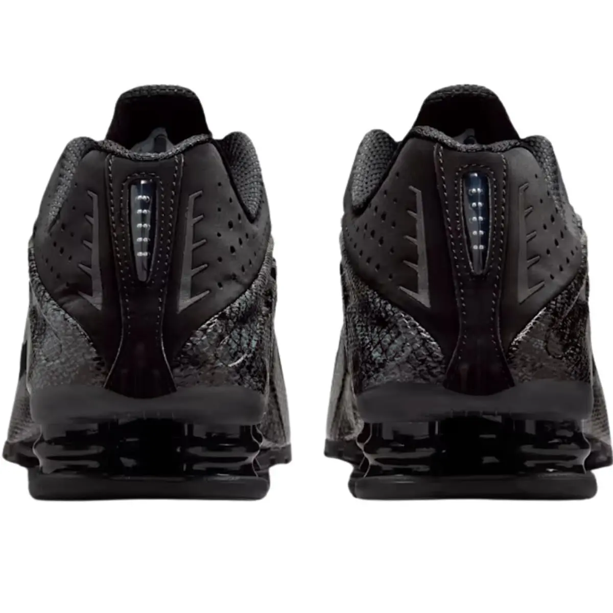 Nike shoes - Nike Shox R4 - Shox - Black/Black/Max Orange/Black 31
