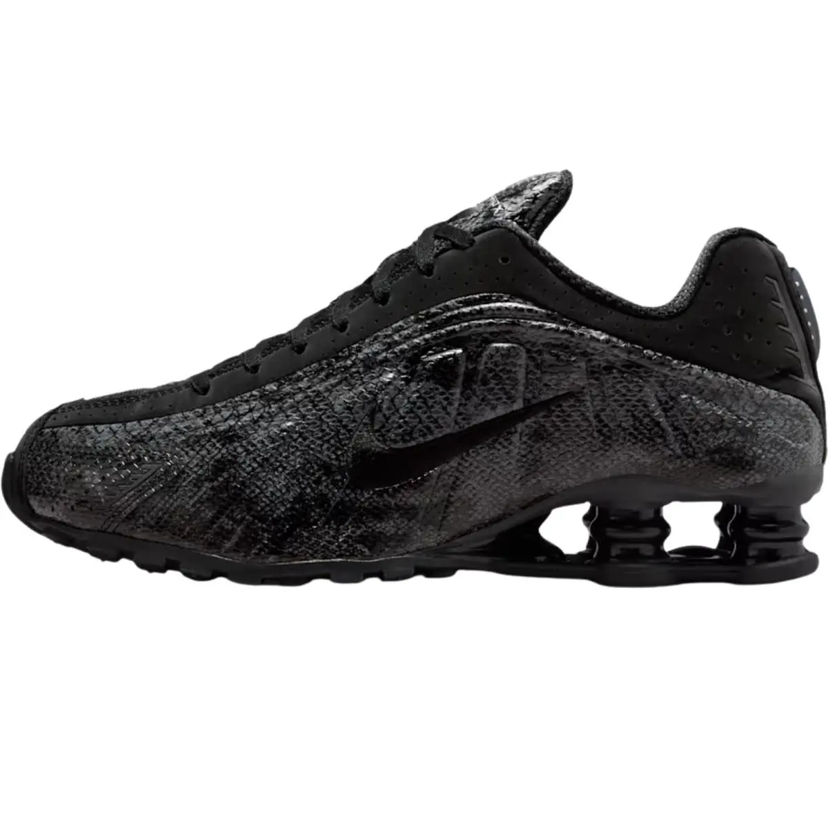 Nike shoes - Nike Shox R4 - Shox - Black/Black/Max Orange/Black 45
