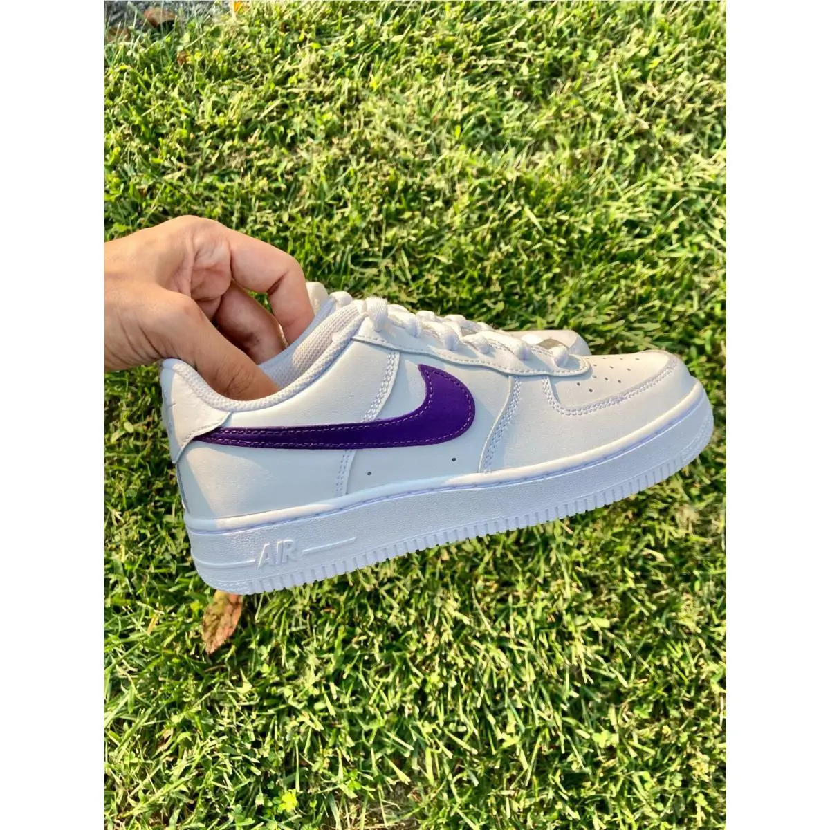 Nike shoes - Nike Air Force 1 - Air Force - DD8959-100 - White, Custom Shoes: Purple 0