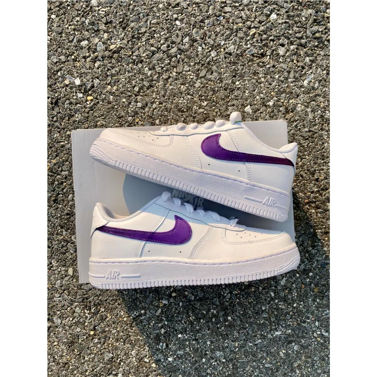 Nike shoes - Nike Air Force 1 - Air Force - DD8959-100 - White, Custom Shoes: Purple 1