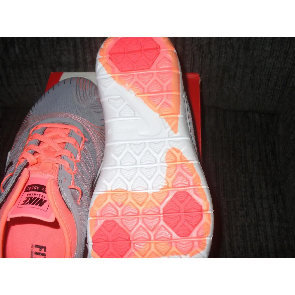 Nike shoes - FLEX ADAPT TR - FLEX ADAPT - 831579 006 - Grey/Orange 8