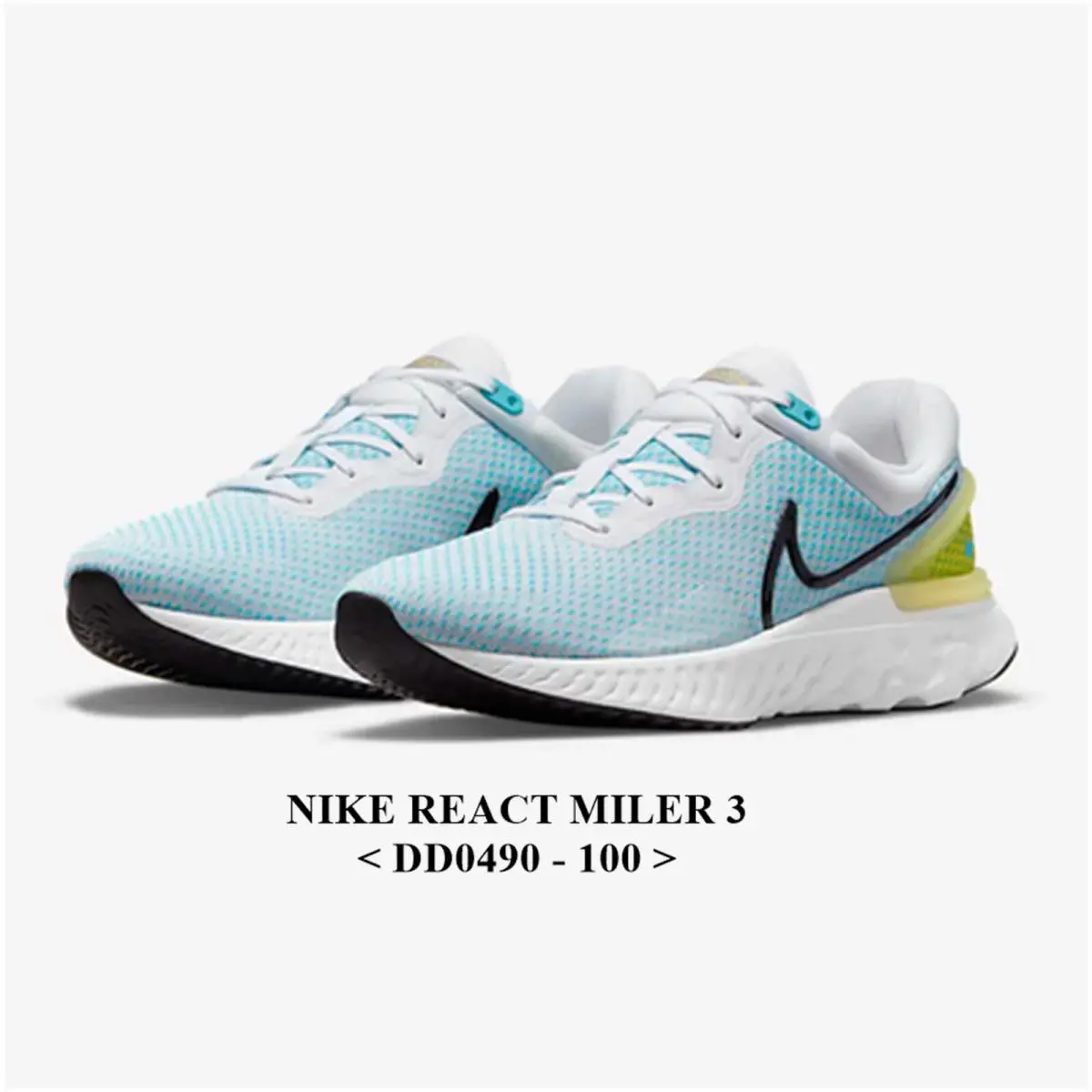 Nike shoes - Nike React Miler 3 - React Miler - DD0490-100 - BLACK/WHITE/BLUE 0