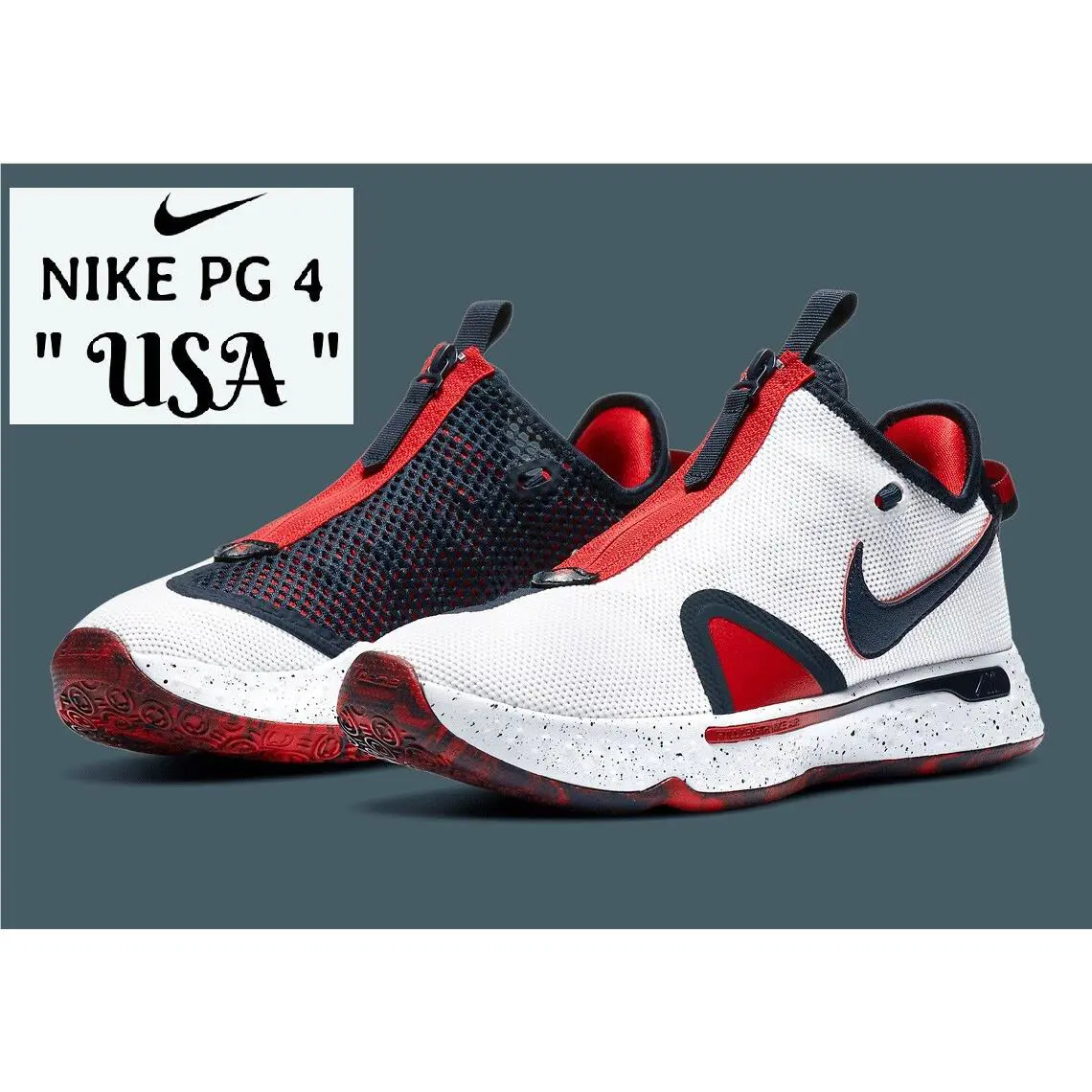 Nike shoes - PG 4 - CD5079-101 - White/University Red/Obsidian 0