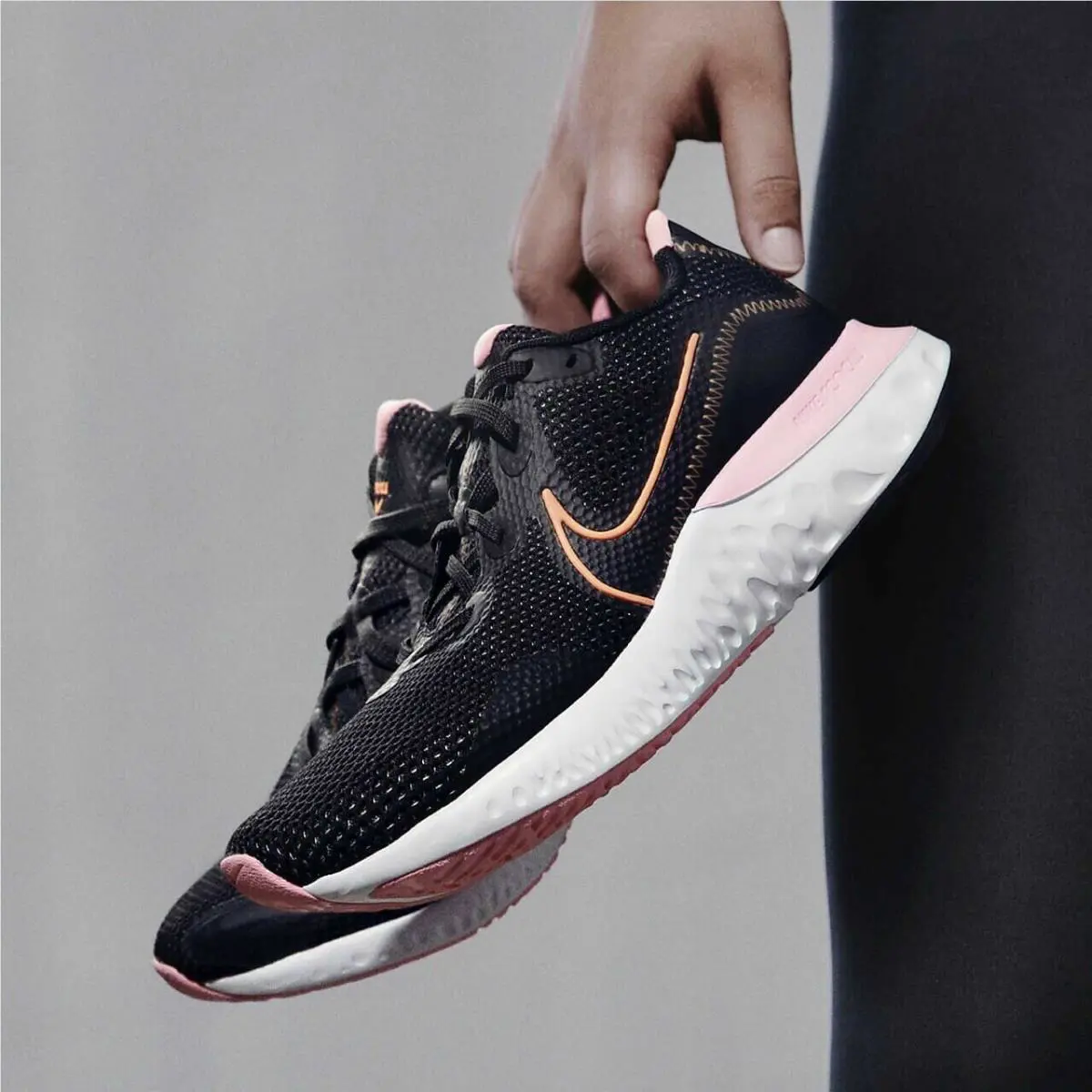 Nike shoes - Nike Renew Run - Renew Run - CK6360-001 - Black/Orange Pulse White Pink