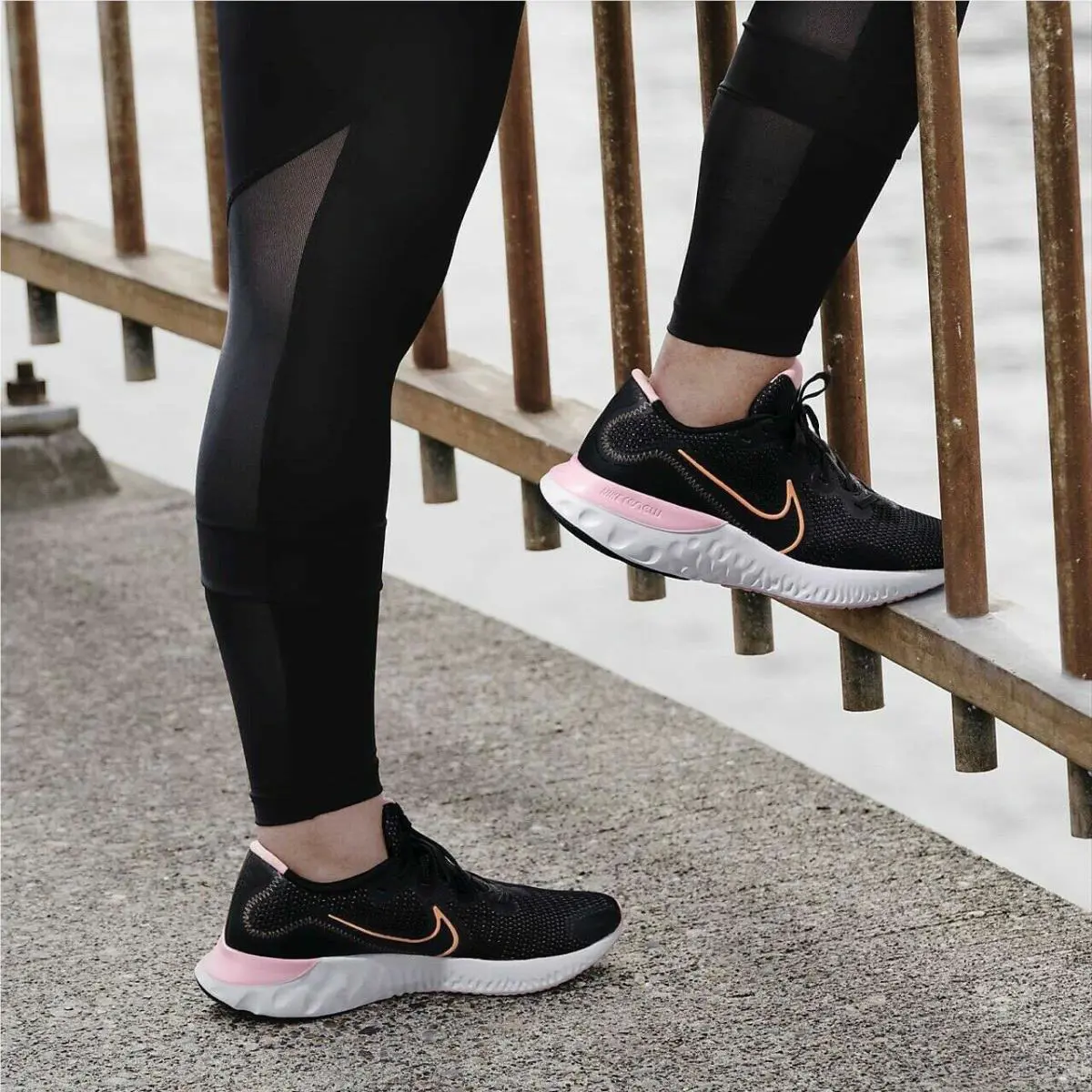 Nike shoes - Nike Renew Run - Renew Run - CK6360-001 - Black/Orange Pulse White Pink