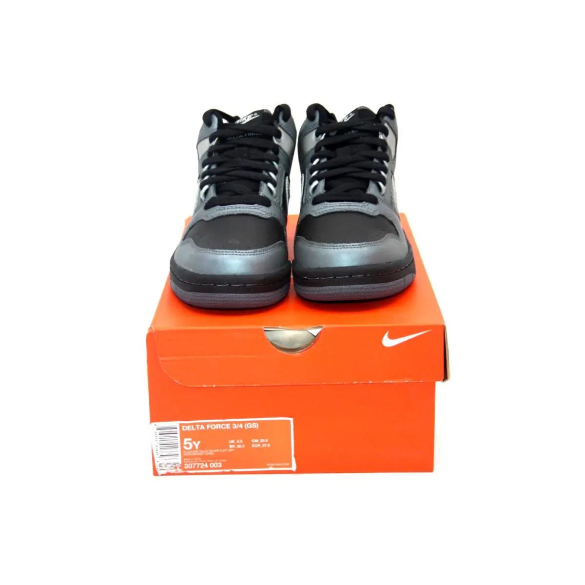 Nike shoes - NIKE DELTA FORCE 3/4 - DELTA FORCE - BLACK/METALLIC SILVER-FLNT GREY 7
