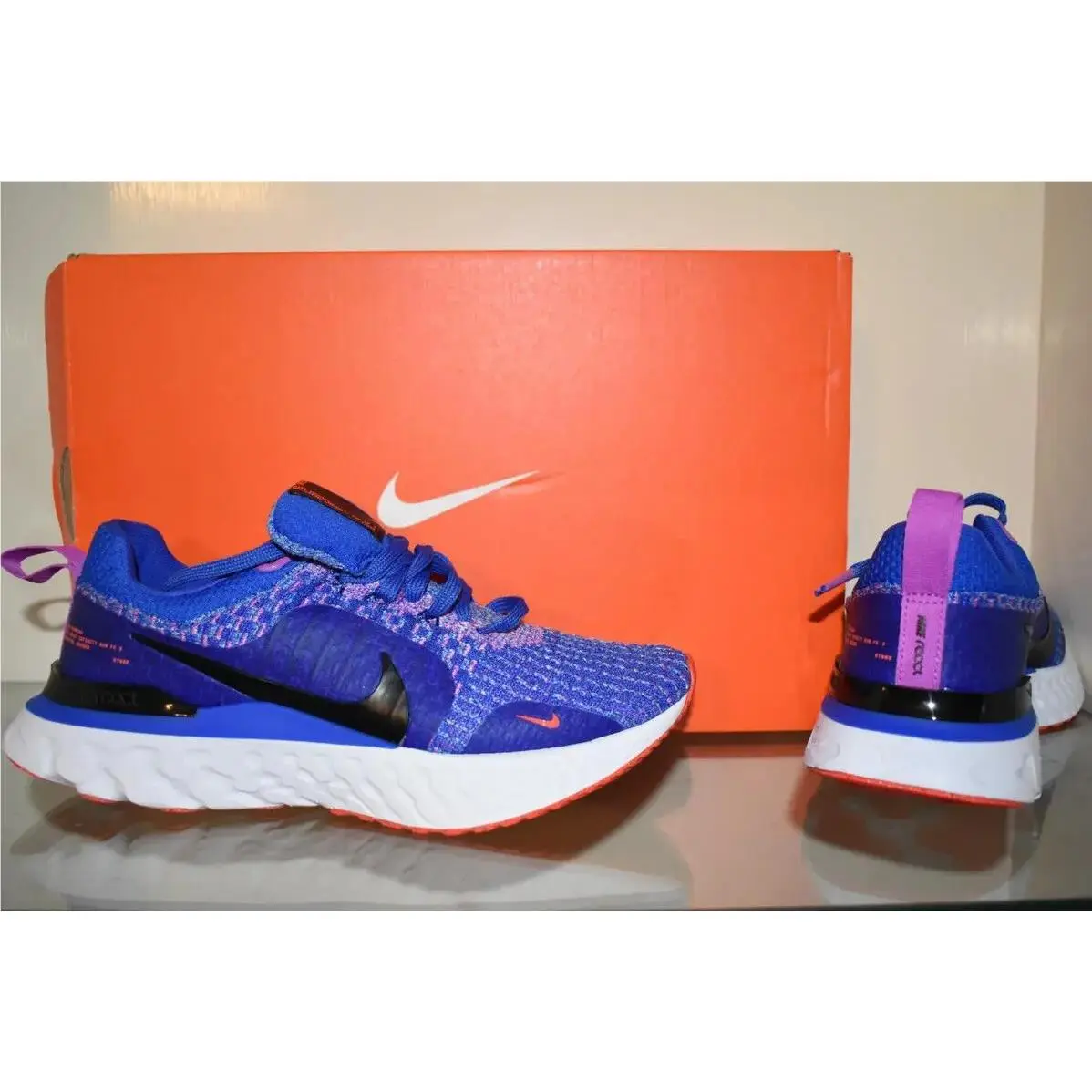 Nike shoes - Nike React Infinity Run Flyknit 3 - DZ3016 400 - Blue 4