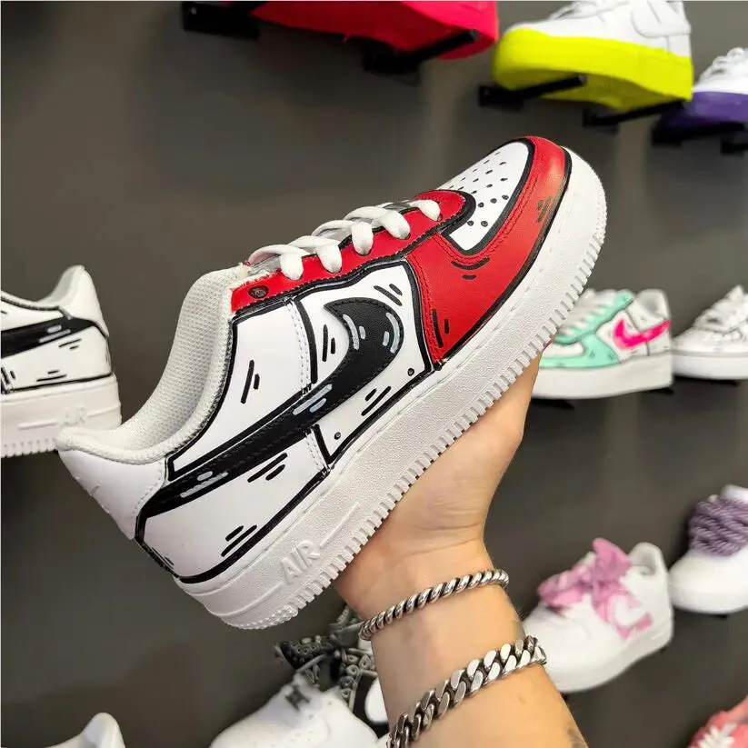 Nike shoes - Nike Air Force 1 - Air Force - CW2288-111 - White, Cartoon: Antracite 28