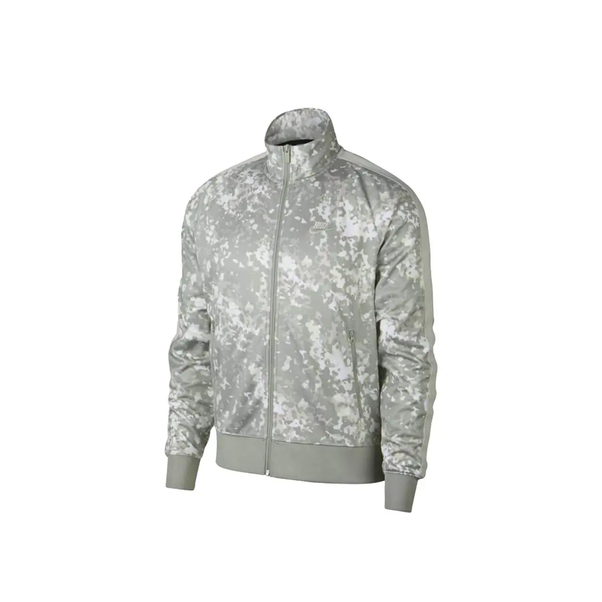 Nike Sportswear Camo Tribute Full Zip Bone/spruce Fog Men`s Jacket AR3198-072 - Light Bone/Spruce Fog