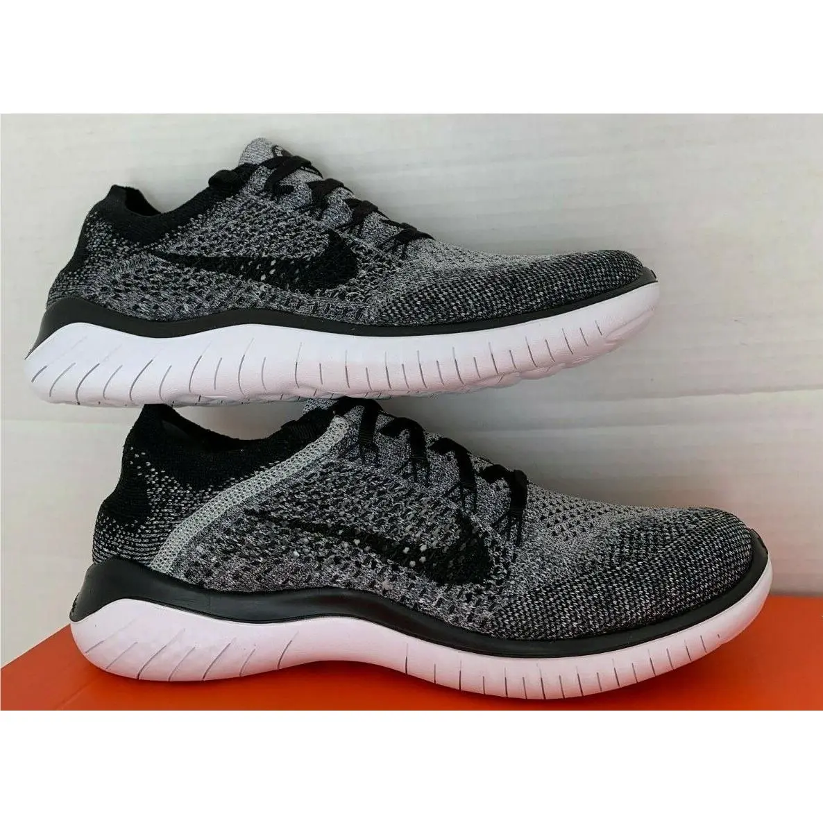 Nike shoes - Nike Free RN Flyknit 2018 - 942839-101 - WHITE/BLACK, Manufacturer: 942839 101 8