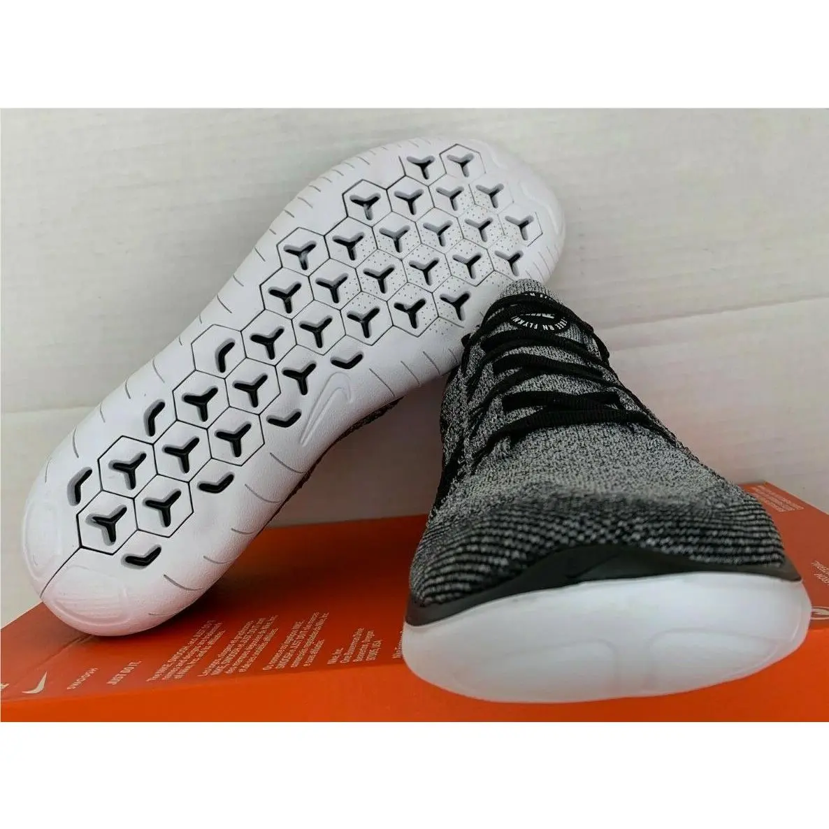 Nike shoes - Nike Free RN Flyknit 2018 - 942839-101 - WHITE/BLACK, Manufacturer: 942839 101 12