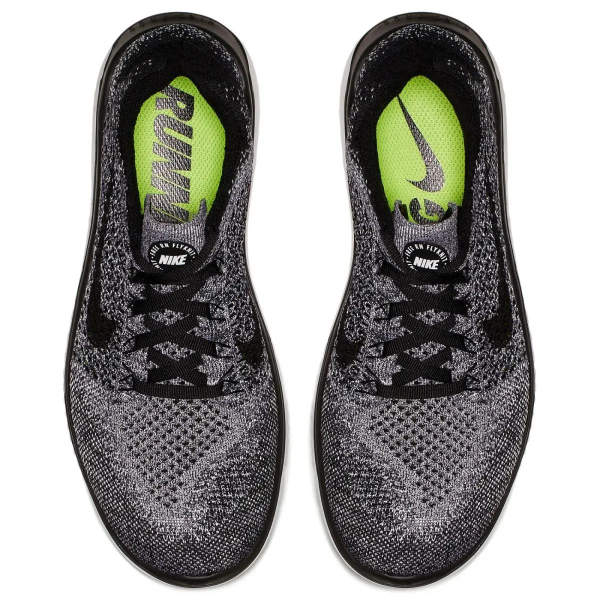 Nike shoes - Nike Free RN Flyknit 2018 - 942839-101 - White/Black/Volt 1